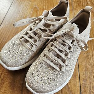 Aetrex Taupe Sparkle Women's Sneakers